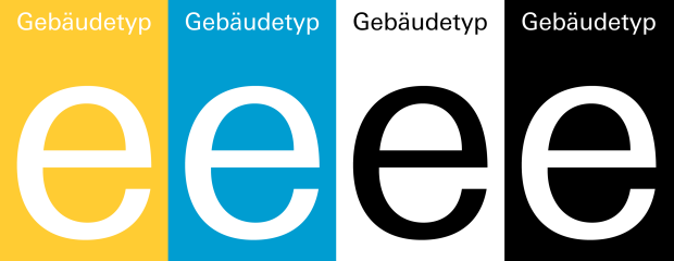 Das Logo des "Gebäudetyps-e" der Bayerischen Architektenkammer.