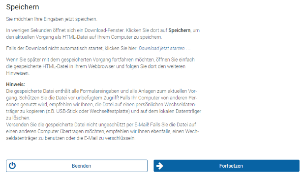 Speichervorgang Speichervorgang